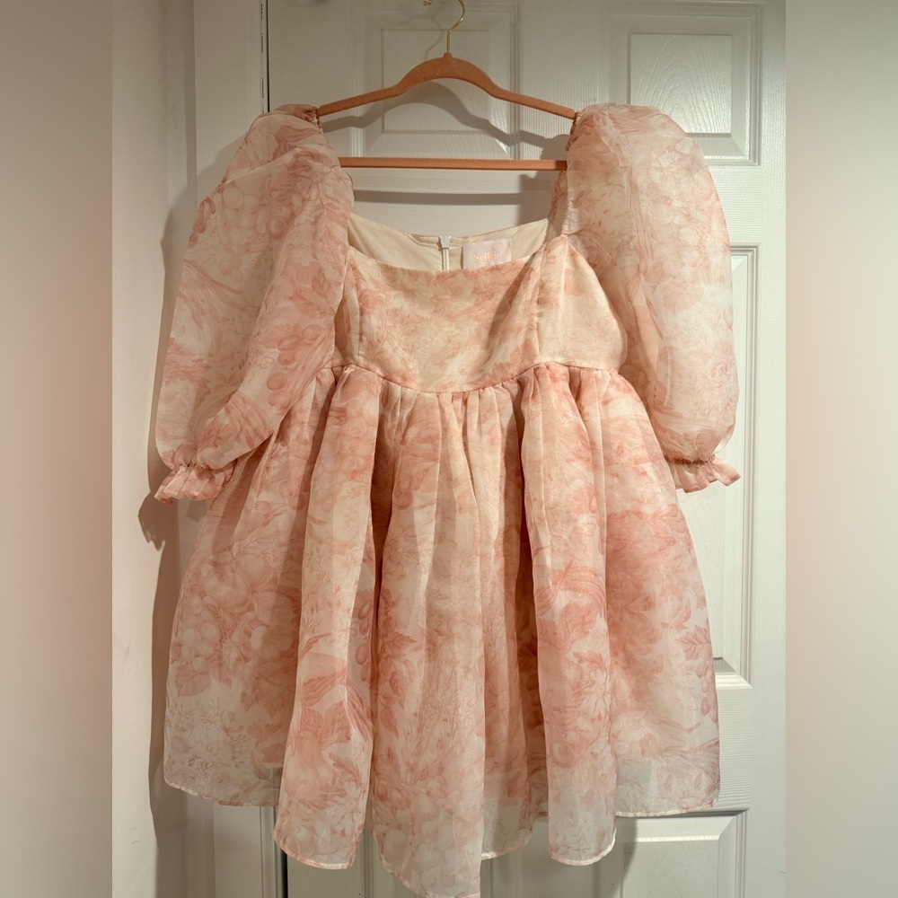 Selkie Pink Floral Mini Dress